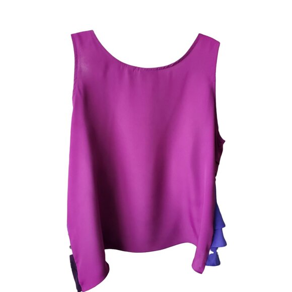 NEW YORK & CO PURPLE OMBRE DRESS TANK SIZE XL - Picture 3 of 6